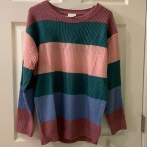 Lularoe NWT large Mariah stripes sweater new